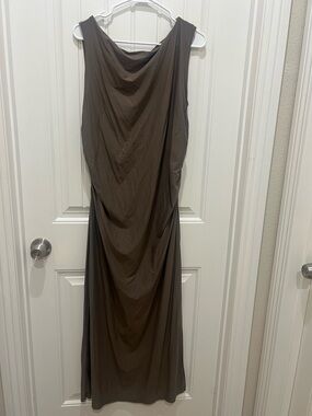 wild fable Sleeveless Draped Maxi Dress in Brown